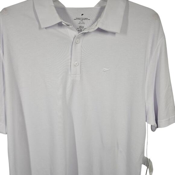 Fabletics NWT Men's The Dash Polo in White Size L - Picture 2 of 8